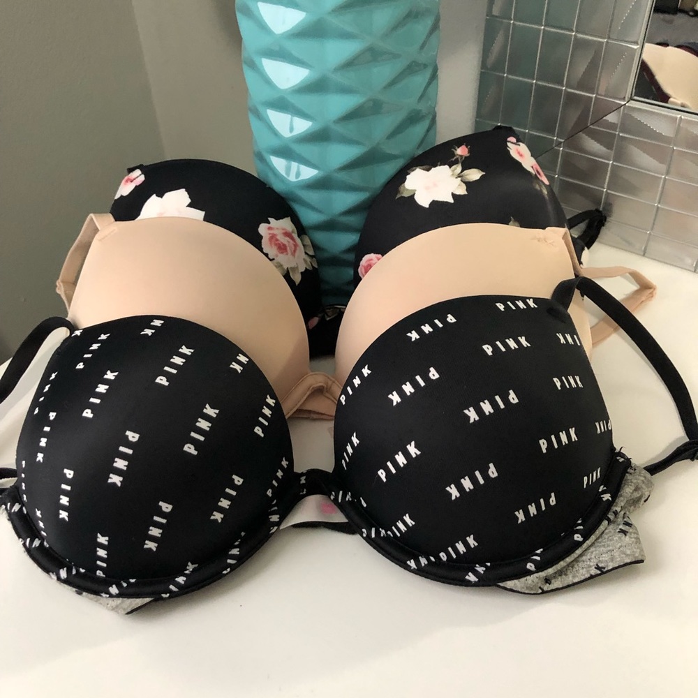 3 Like New PINK Victoria’s Secret Bra’s